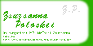 zsuzsanna poloskei business card